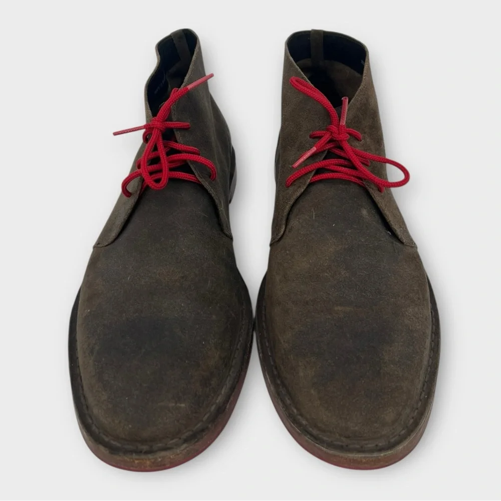 Cole Haan Brown Distressed Leather Paul Chukka Boots C09565 Men's US 13 M‎ Nice!
